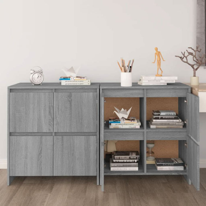 Servante, 2 buc, stejar sonoma gri, 70x41x75 cm, lemn prelucrat - WALTI WALTI