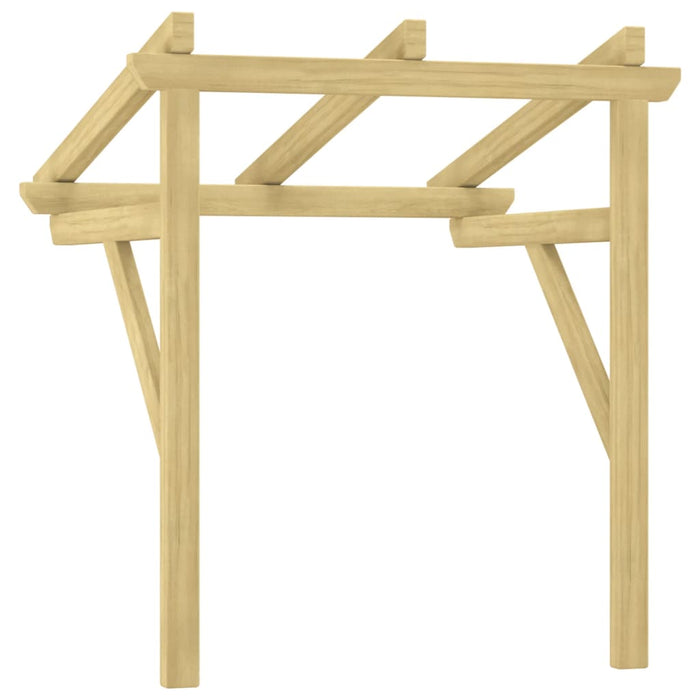 Copertină de ușă, 100x100x80 cm, lemn masiv de pin tratat - WALTI WALTI