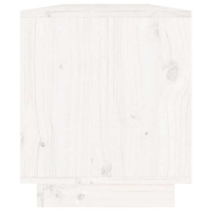 Comodă TV, alb, 110,5x34x40 cm, lemn masiv de pin WALTI