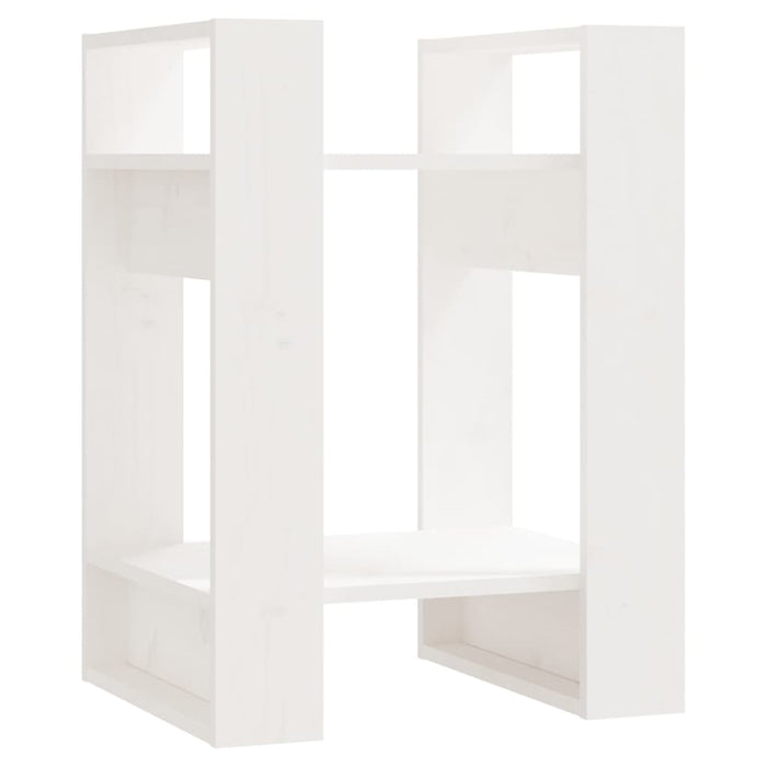 Bibliotecă/Separator cameră, alb, 41x35x57 cm, lemn masiv pin - WALTI WALTI