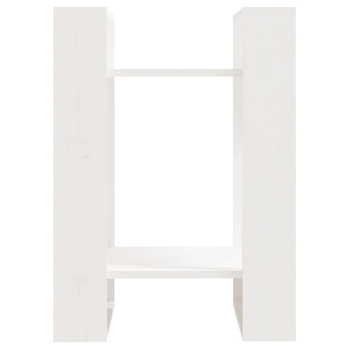 Bibliotecă/Separator cameră, alb, 41x35x57 cm, lemn masiv pin - WALTI WALTI