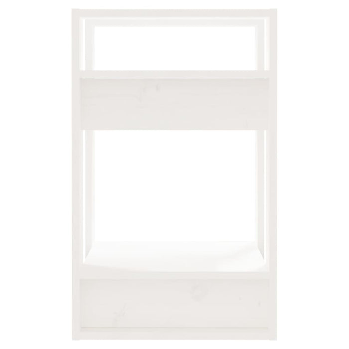 Bibliotecă/Separator cameră, alb, 41x35x57 cm, lemn masiv pin - WALTI WALTI