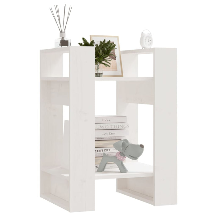 Bibliotecă/Separator cameră, alb, 41x35x57 cm, lemn masiv pin - WALTI WALTI