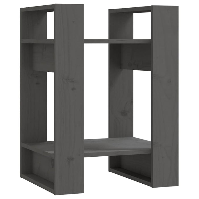 Bibliotecă/Separator cameră, gri, 41x35x57 cm, lemn masiv pin - WALTI WALTI