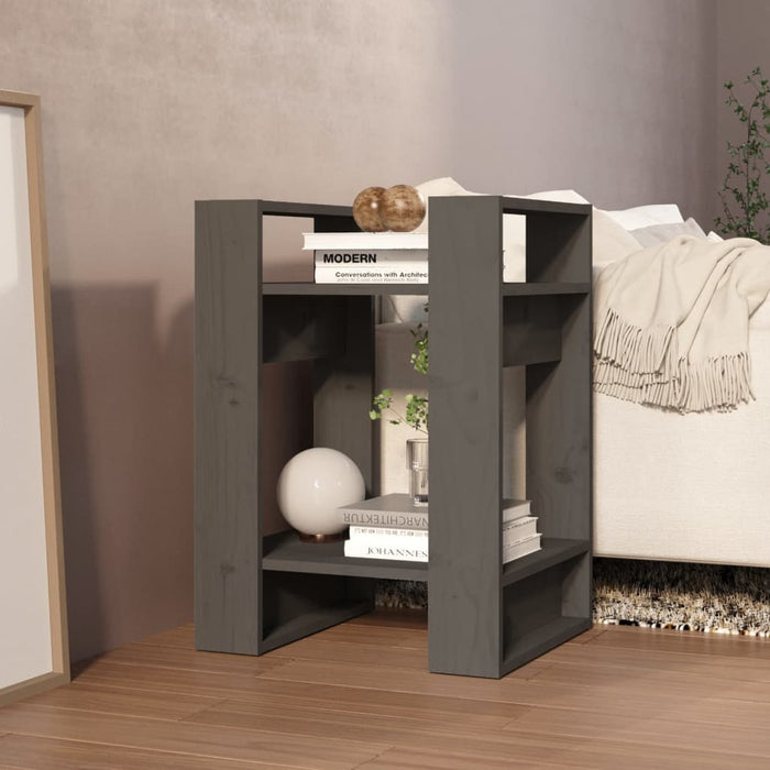 Bibliotecă/Separator cameră, gri, 41x35x57 cm, lemn masiv pin - WALTI WALTI