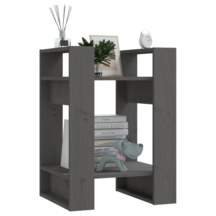 Bibliotecă/Separator cameră, gri, 41x35x57 cm, lemn masiv pin - WALTI WALTI