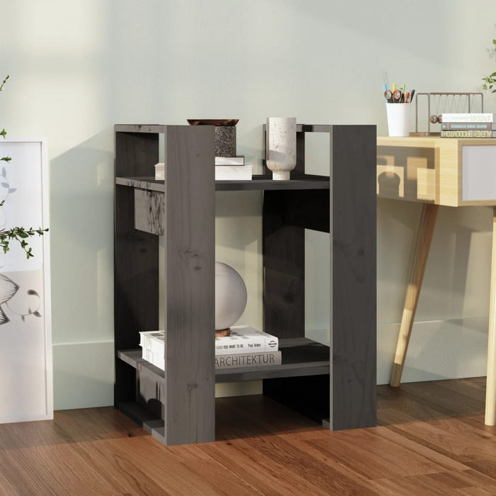 Bibliotecă/Separator cameră, gri, 41x35x57 cm, lemn masiv pin - WALTI WALTI