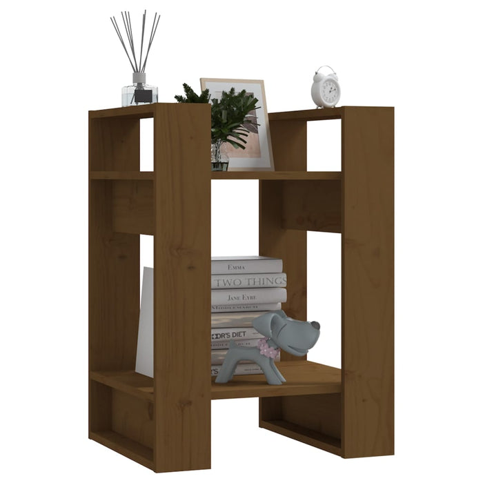 Bibliotecă/Separator cameră, maro miere, 41x35x57 cm lemn pin - WALTI WALTI