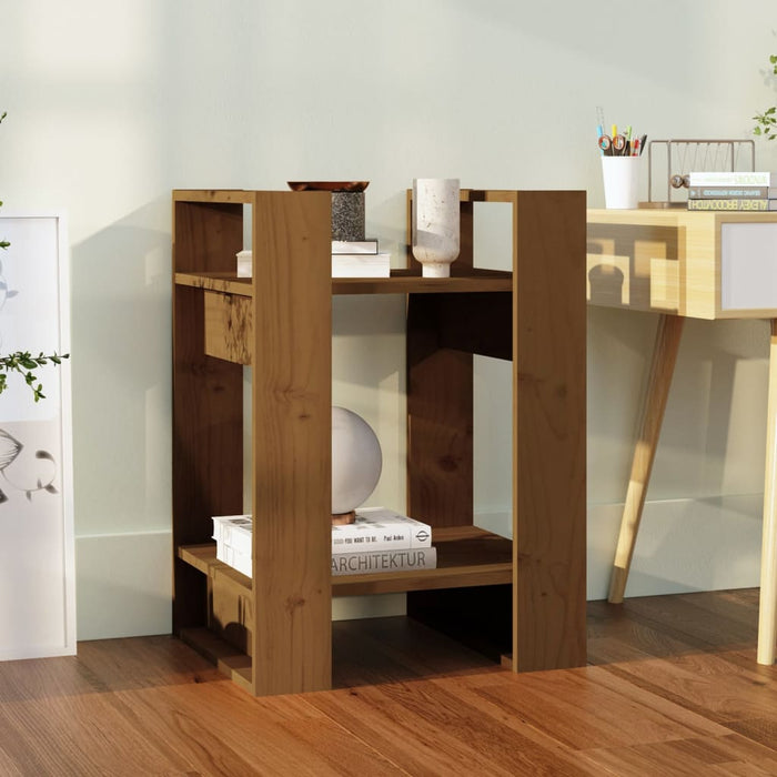 Bibliotecă/Separator cameră, maro miere, 41x35x57 cm lemn pin - WALTI WALTI