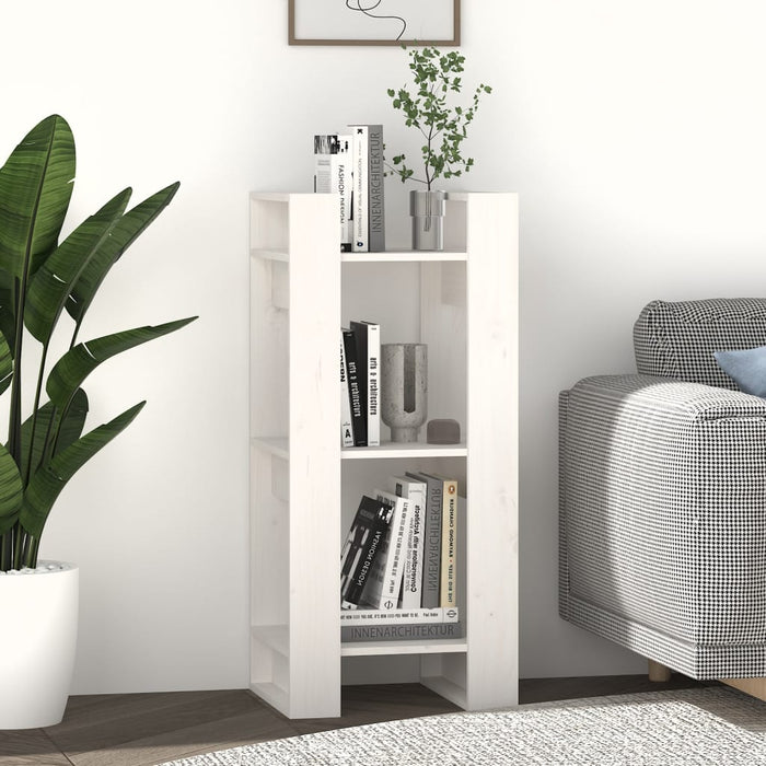 Bibliotecă/Separator cameră, alb, 41x35x91 cm, lemn masiv pin - WALTI WALTI