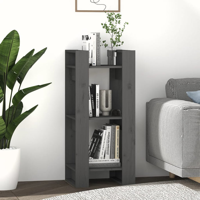 Bibliotecă/Separator cameră, gri, 41x35x91 cm, lemn masiv pin - WALTI WALTI