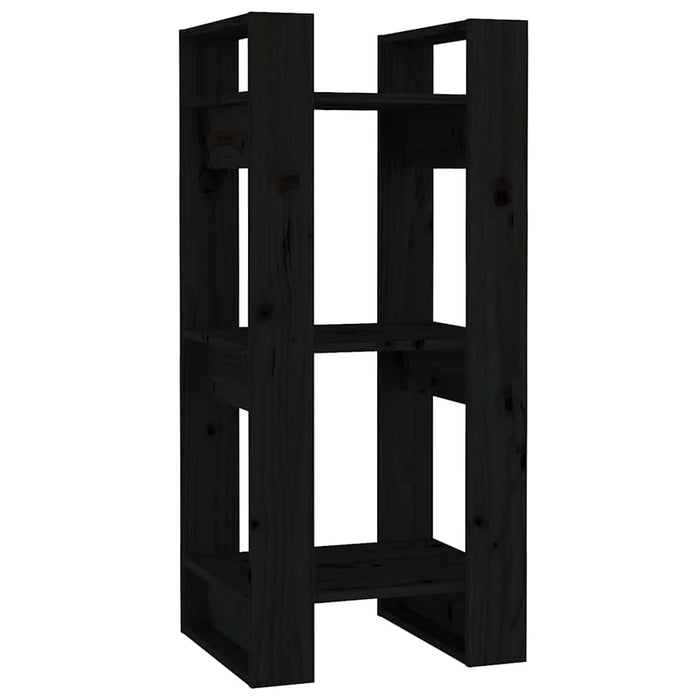Bibliotecă/Separator cameră, negru, 41x35x91 cm, lemn masiv pin - WALTI WALTI