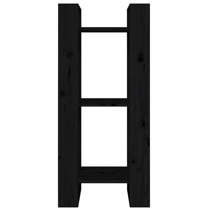 Bibliotecă/Separator cameră, negru, 41x35x91 cm, lemn masiv pin - WALTI WALTI