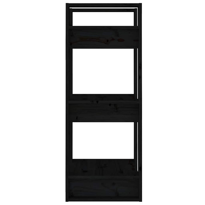 Bibliotecă/Separator cameră, negru, 41x35x91 cm, lemn masiv pin - WALTI WALTI