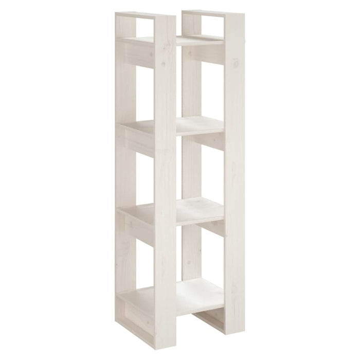 Bibliotecă/Separator cameră, alb, 41x35x125 cm, lemn masiv pin - WALTI WALTI