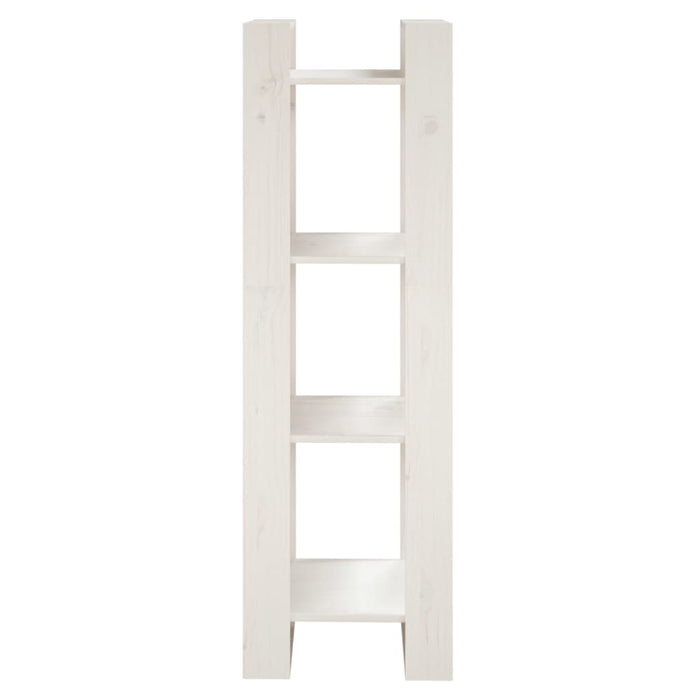 Bibliotecă/Separator cameră, alb, 41x35x125 cm, lemn masiv pin - WALTI WALTI