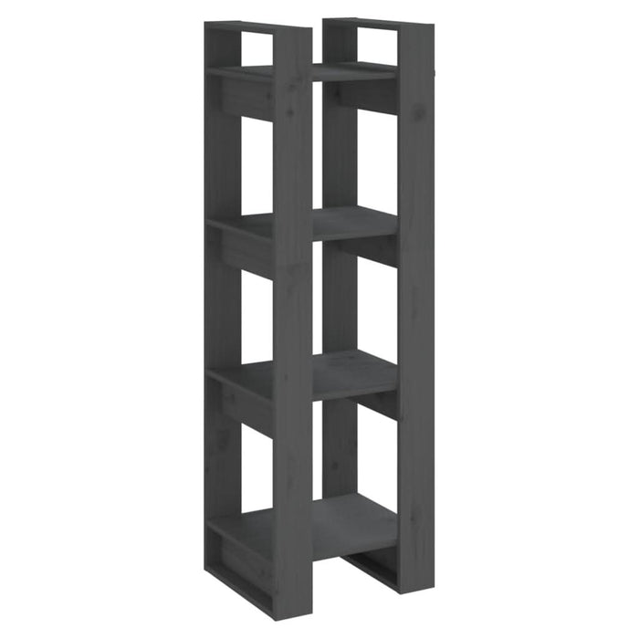 Bibliotecă/Separator cameră, gri, 41x35x125 cm, lemn masiv pin - WALTI WALTI