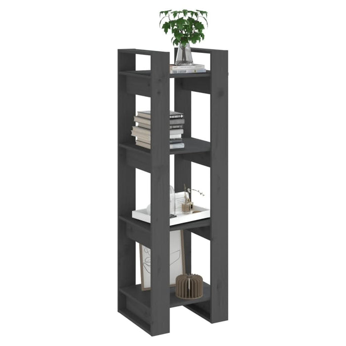 Bibliotecă/Separator cameră, gri, 41x35x125 cm, lemn masiv pin - WALTI WALTI