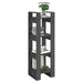 Bibliotecă/Separator cameră, gri, 41x35x125 cm, lemn masiv pin - WALTI WALTI