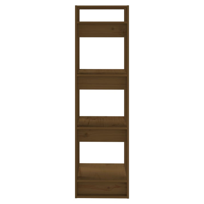 Bibliotecă/Separator cameră maro miere 41x35x125 cm lemn masiv - WALTI WALTI