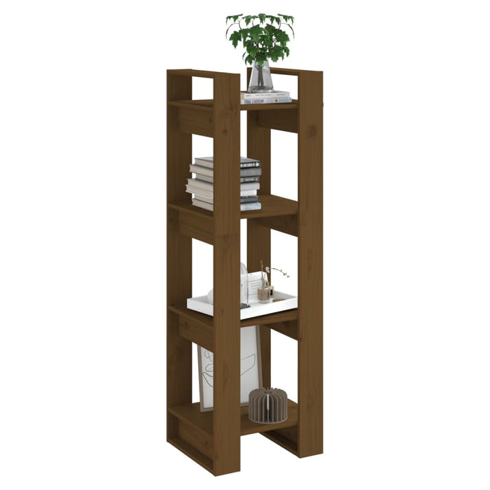 Bibliotecă/Separator cameră maro miere 41x35x125 cm lemn masiv - WALTI WALTI