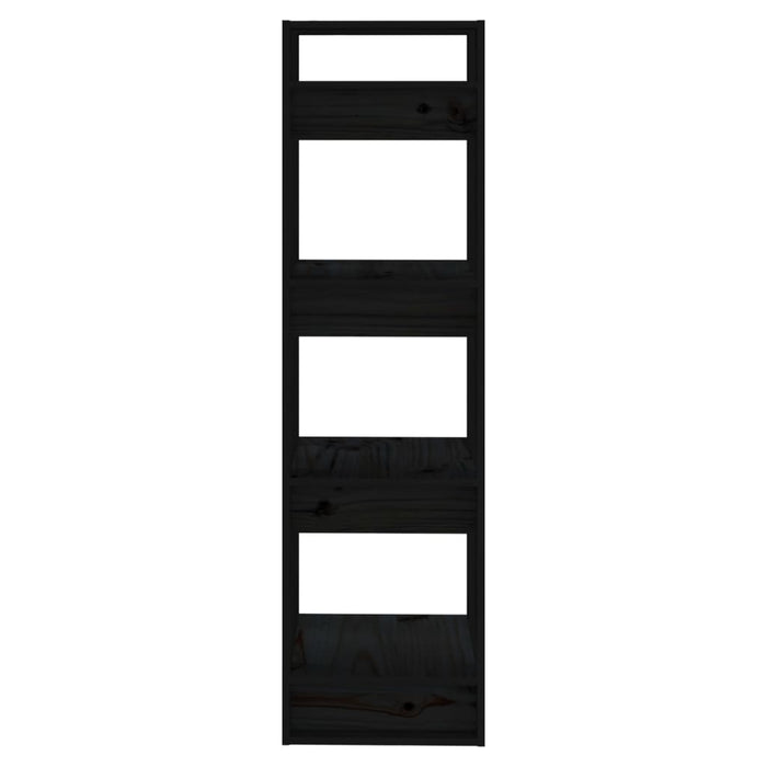 Bibliotecă/Separator cameră negru 41x35x125 cm lemn masiv pin - WALTI WALTI