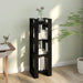 Bibliotecă/Separator cameră negru 41x35x125 cm lemn masiv pin - WALTI WALTI