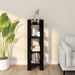 Bibliotecă/Separator cameră negru 41x35x125 cm lemn masiv pin - WALTI WALTI