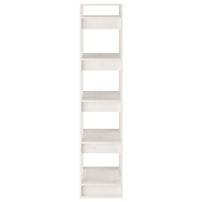 Bibliotecă/Separator cameră, alb, 41x35x160 cm, lemn masiv pin - WALTI WALTI