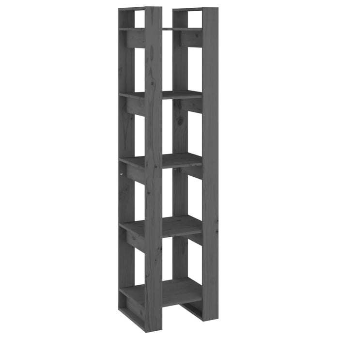 Bibliotecă/Separator cameră, gri, 41x35x160 cm, lemn masiv pin - WALTI WALTI