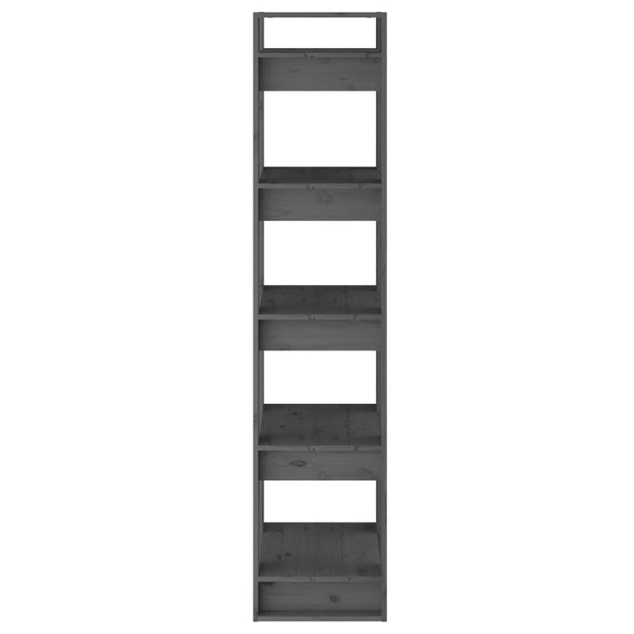 Bibliotecă/Separator cameră, gri, 41x35x160 cm, lemn masiv pin - WALTI WALTI