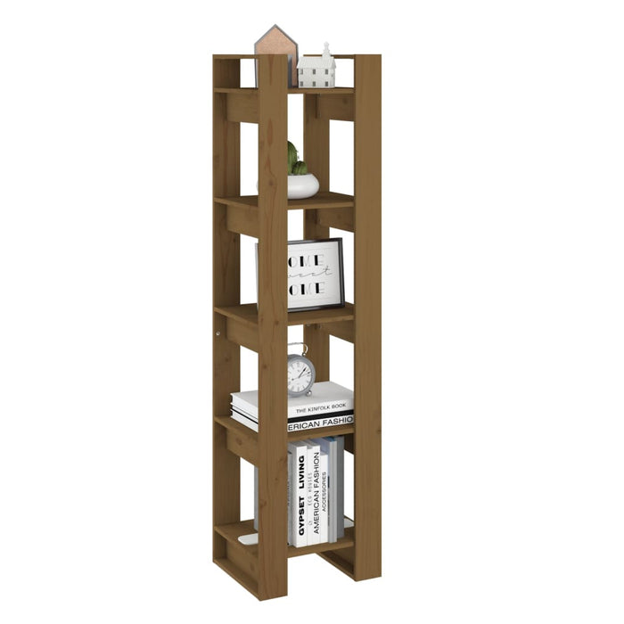 Bibliotecă/Separator cameră, maro miere, 41x35x160 cm, lemn pin - WALTI WALTI