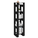 Bibliotecă/Separator cameră negru 41x35x160 cm lemn masiv pin - WALTI WALTI