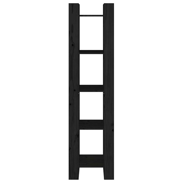 Bibliotecă/Separator cameră negru 41x35x160 cm lemn masiv pin - WALTI WALTI