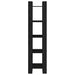Bibliotecă/Separator cameră negru 41x35x160 cm lemn masiv pin - WALTI WALTI