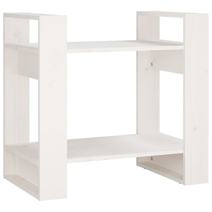 Bibliotecă/Separator cameră, alb, 60x35x57 cm, lemn masiv pin - WALTI WALTI