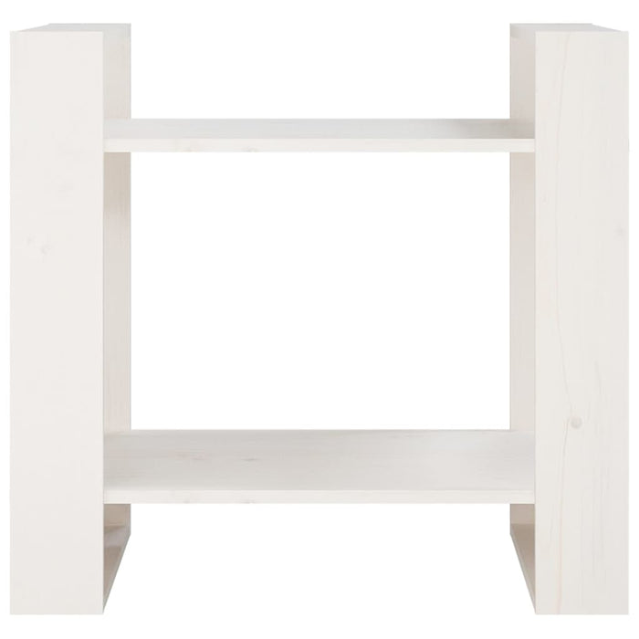 Bibliotecă/Separator cameră, alb, 60x35x57 cm, lemn masiv pin - WALTI WALTI