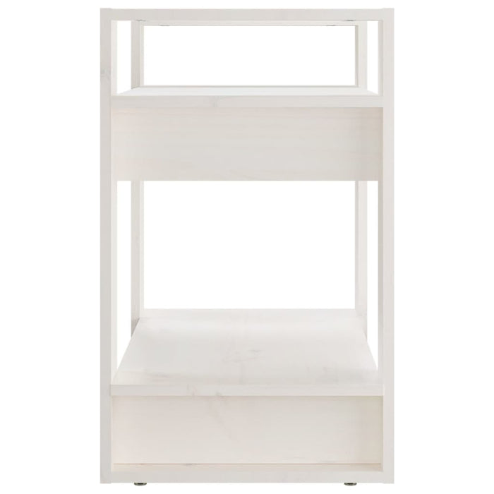 Bibliotecă/Separator cameră, alb, 60x35x57 cm, lemn masiv pin - WALTI WALTI