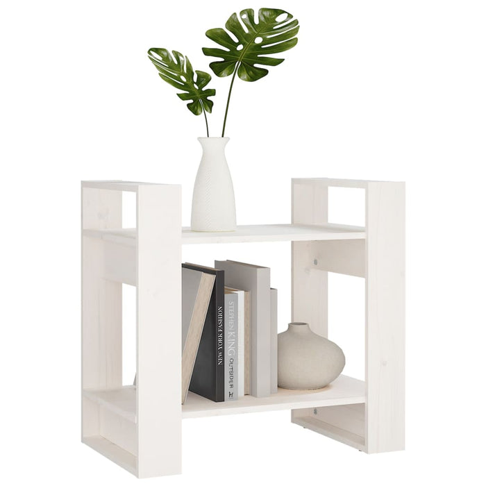 Bibliotecă/Separator cameră, alb, 60x35x57 cm, lemn masiv pin - WALTI WALTI