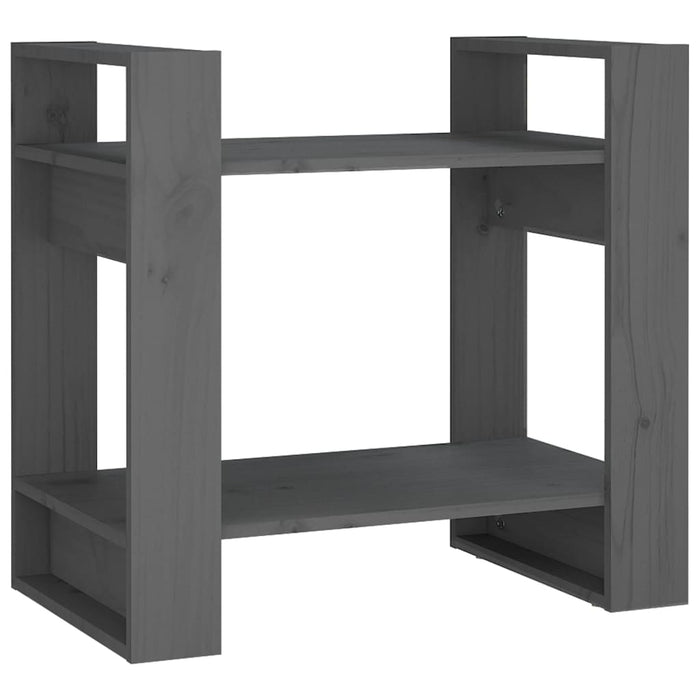 Bibliotecă/Separator cameră, gri, 60x35x57 cm, lemn masiv pin - WALTI WALTI