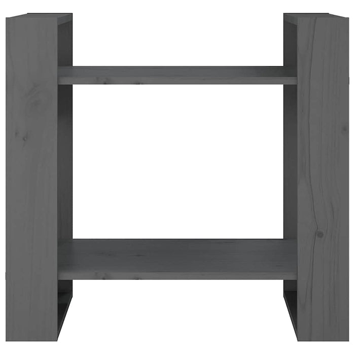 Bibliotecă/Separator cameră, gri, 60x35x57 cm, lemn masiv pin - WALTI WALTI