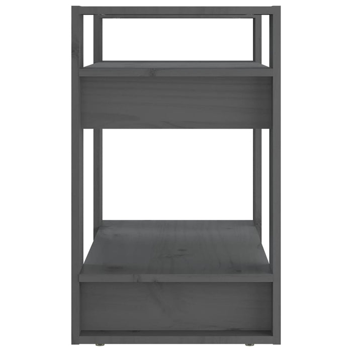 Bibliotecă/Separator cameră, gri, 60x35x57 cm, lemn masiv pin - WALTI WALTI
