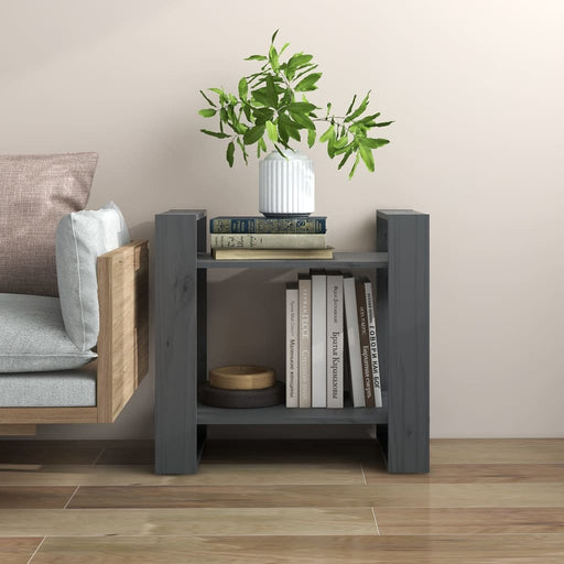 Bibliotecă/Separator cameră, gri, 60x35x57 cm, lemn masiv pin - WALTI WALTI