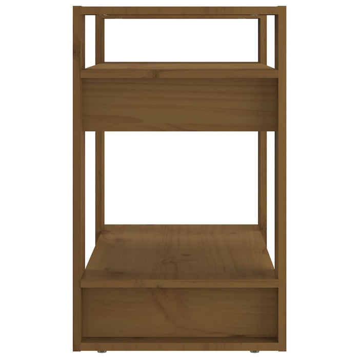 Bibliotecă/Separator cameră maro miere, 60x35x57 cm, lemn masiv - WALTI WALTI