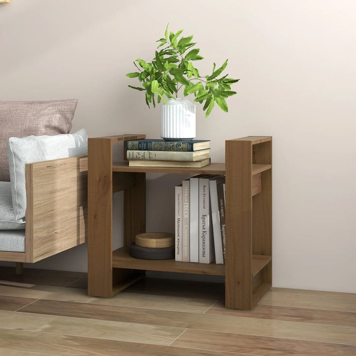 Bibliotecă/Separator cameră maro miere, 60x35x57 cm, lemn masiv - WALTI WALTI