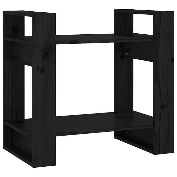 Bibliotecă/Separator cameră negru 60x35x57 cm lemn masiv pin - WALTI WALTI