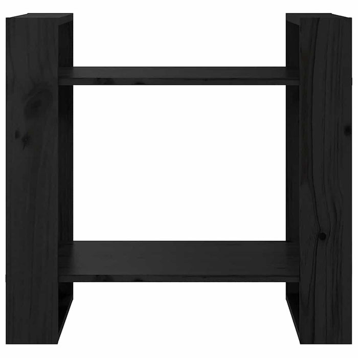 Bibliotecă/Separator cameră negru 60x35x57 cm lemn masiv pin - WALTI WALTI