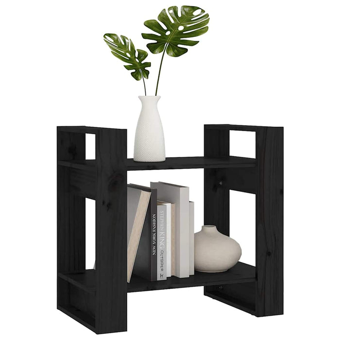 Bibliotecă/Separator cameră negru 60x35x57 cm lemn masiv pin - WALTI WALTI