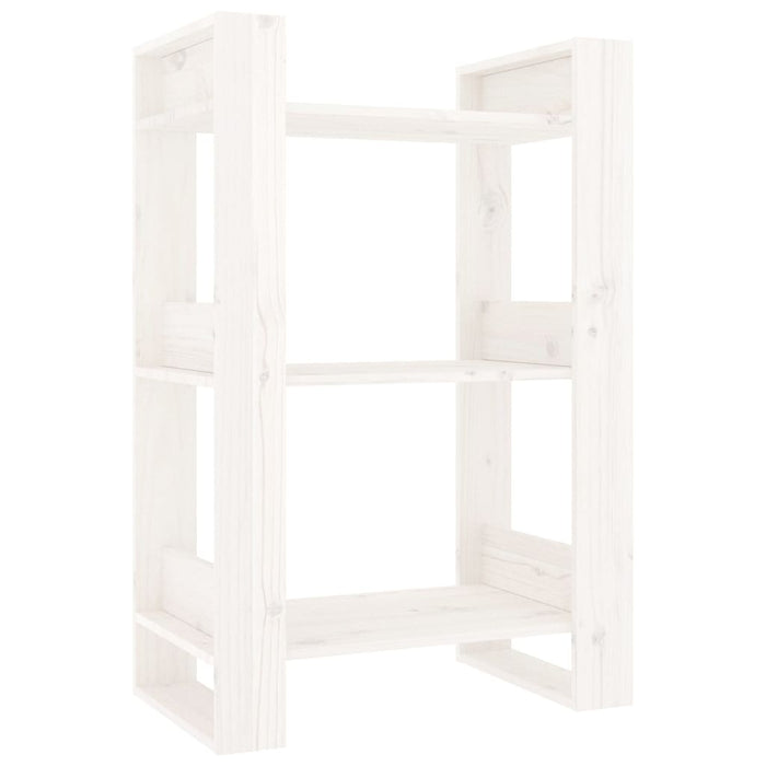Bibliotecă/Separator cameră, alb,60x35x91 cm, lemn masiv pin - WALTI WALTI