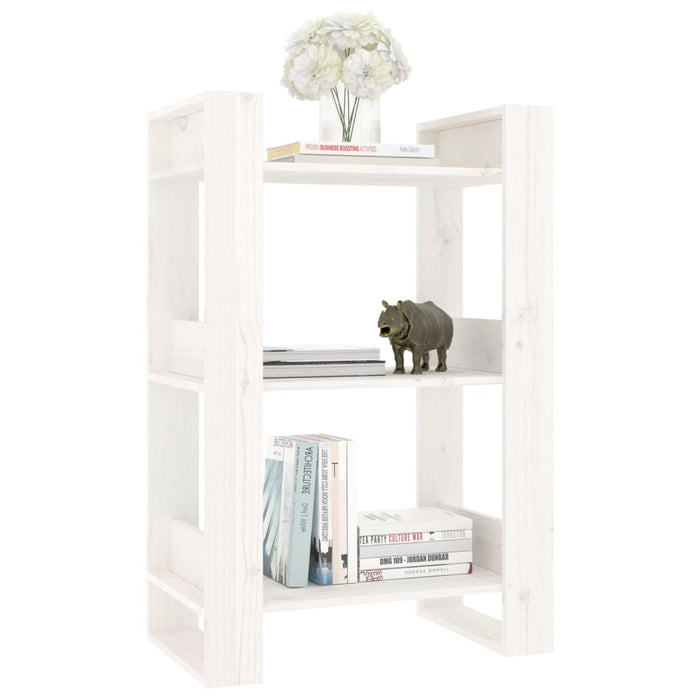 Bibliotecă/Separator cameră, alb,60x35x91 cm, lemn masiv pin - WALTI WALTI